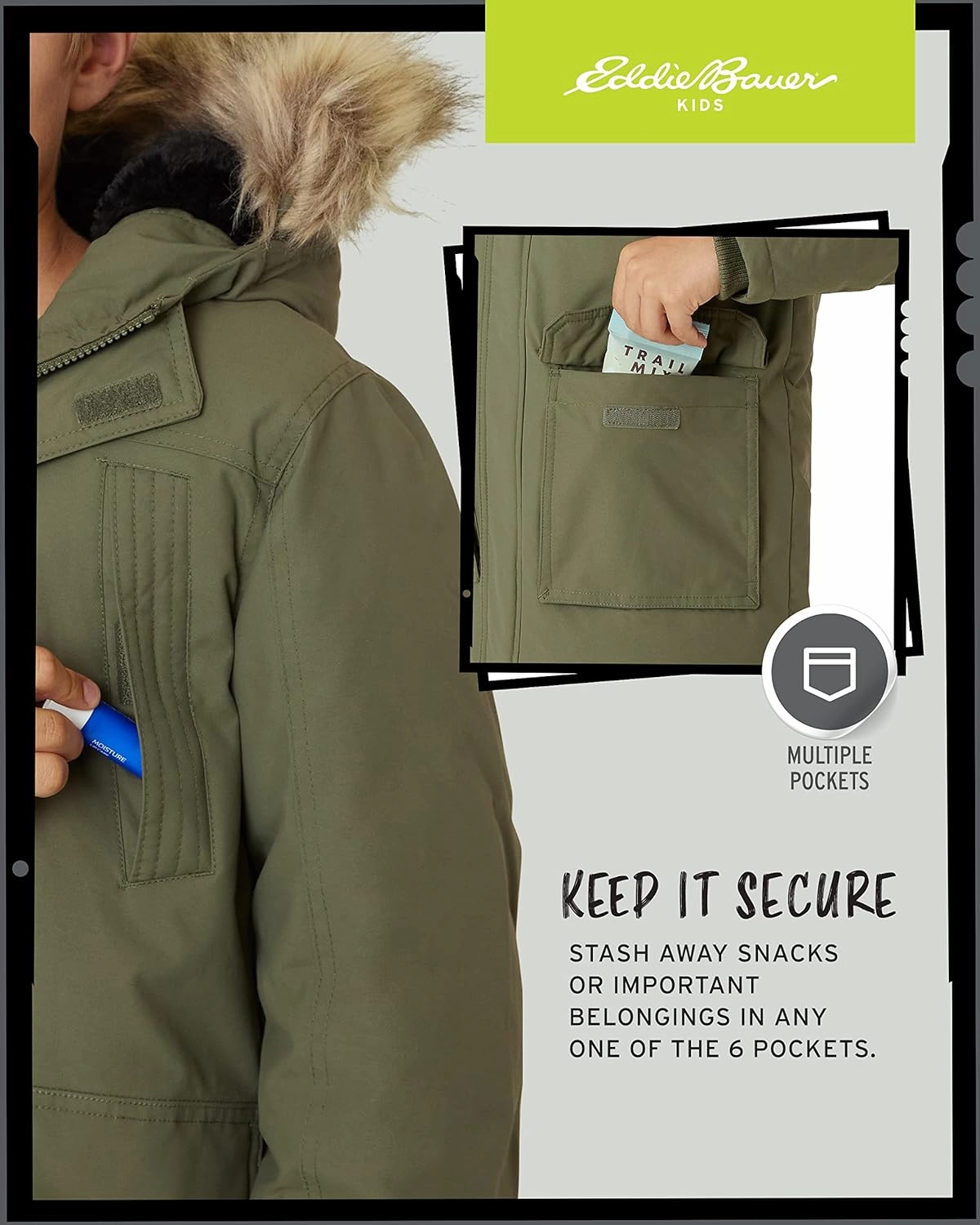 Eddie Bauer Boys' Winter Coat – Waterproof Heavyweight Down Parka Jacket with Faux Fur Hood (3-20)