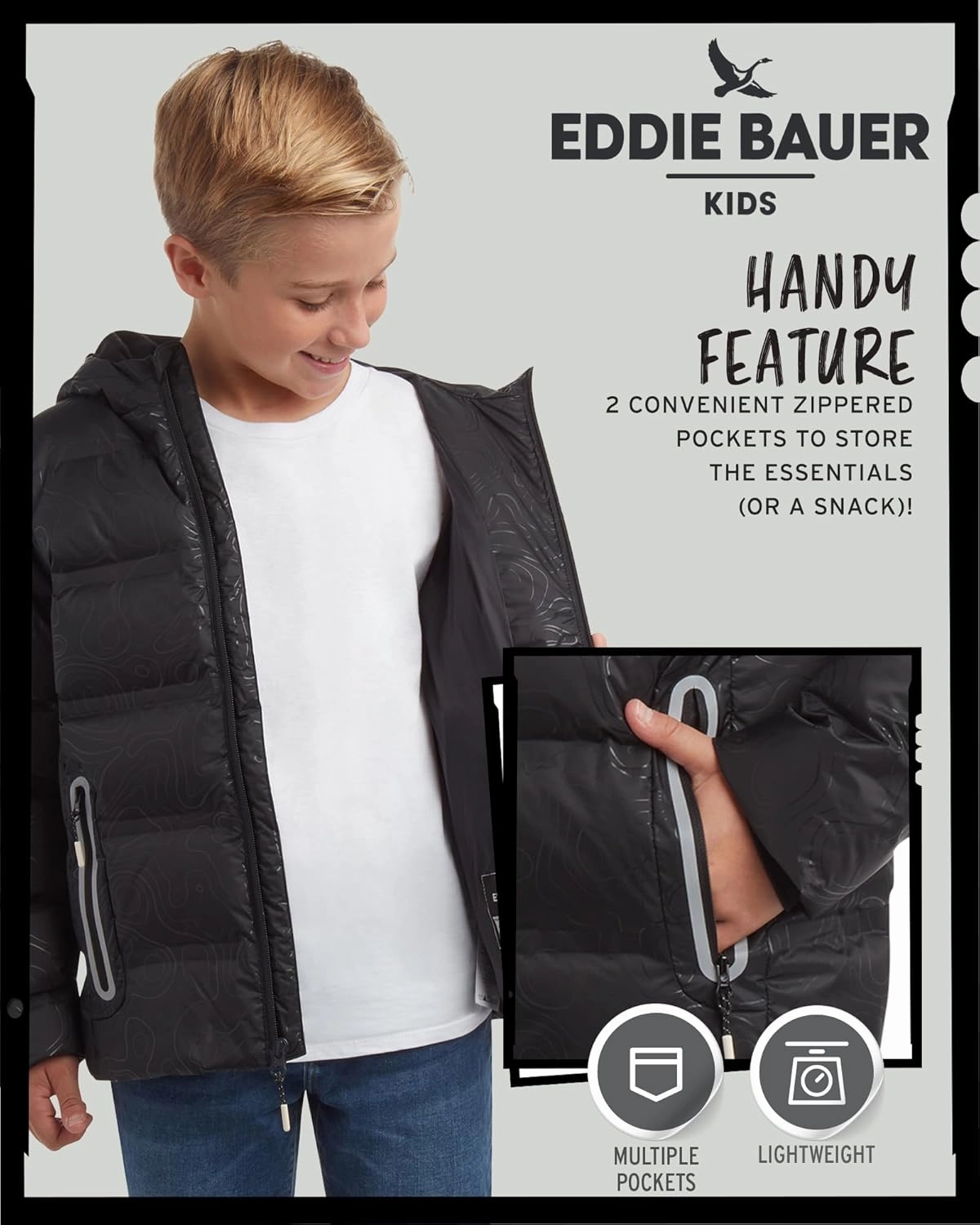 Eddie Bauer Boys' Winter Jacket - Heavyweight Quilted Down Jacket - Insulated Hooded Outerwear Coat for Boys (5-16)