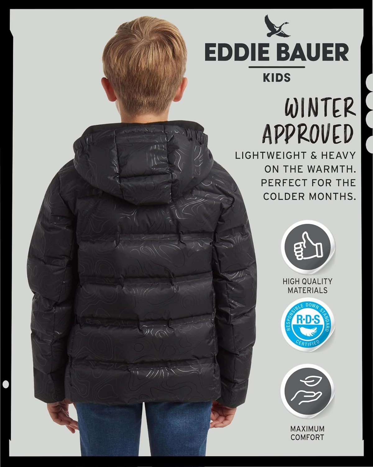 Eddie Bauer Boys' Winter Jacket - Heavyweight Quilted Down Jacket - Insulated Hooded Outerwear Coat for Boys (5-16)