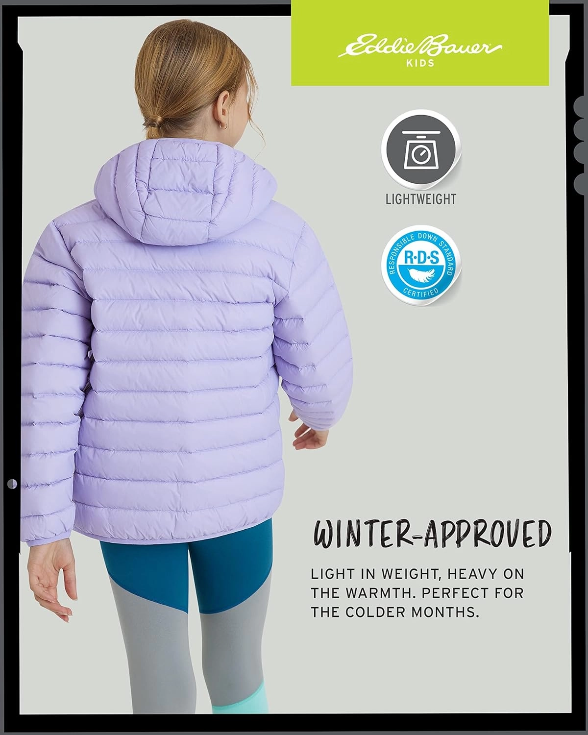 Eddie Bauer Girls' Jacket - CirrusLite Weather Resistant Down Coat for Girls - Insulated Quilted Bubble Puffer (3-20)