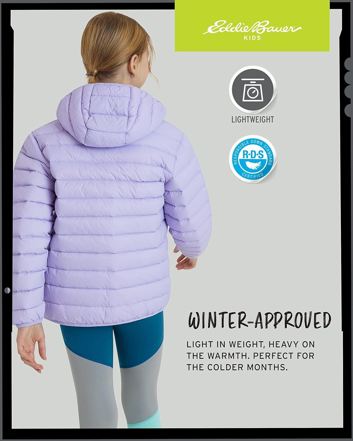 Eddie Bauer Girls' Jacket - CirrusLite Weather Resistant Down Coat for Girls - Insulated Quilted Bubble Puffer (3-20)