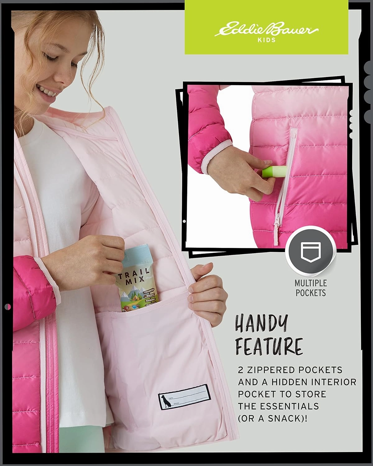 Eddie Bauer Girls' Jacket - CirrusLite Weather Resistant Down Coat for Girls - Insulated Quilted Bubble Puffer (3-20)