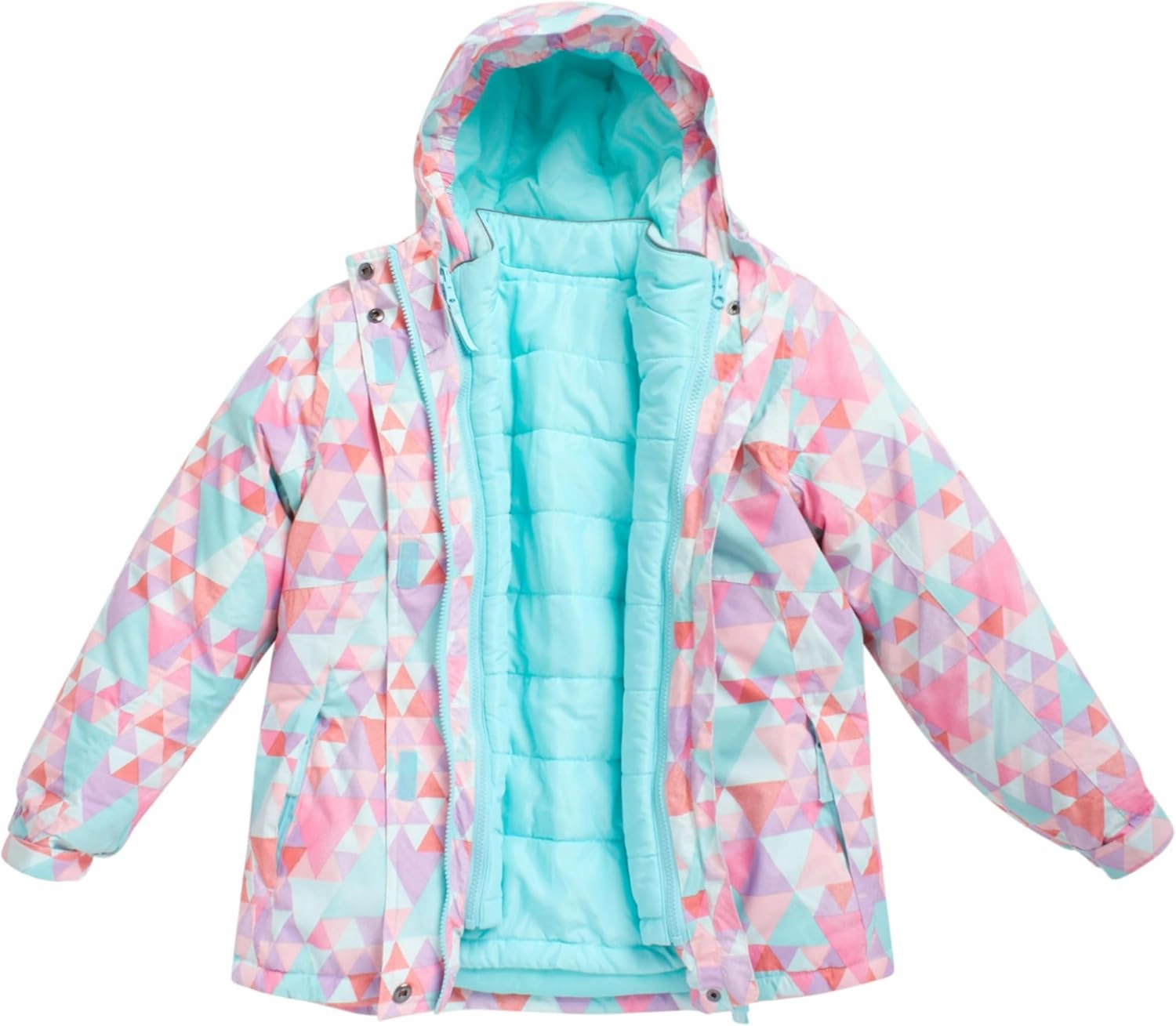 Eddie Bauer Kids' Ski Jacket - Waterproof 3 in 1 Insulated Coat with Removable Shell Jacket for Boys and Girls (3-16)