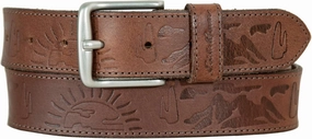 Eddie Bauer Men's Leather Belt | Casual | Everyday | Jeans | Trousers | Chinos | Metal Buckle