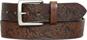 Eddie Bauer Men's Leather Belt | Casual | Everyday | Jeans | Trousers | Chinos | Metal Buckle