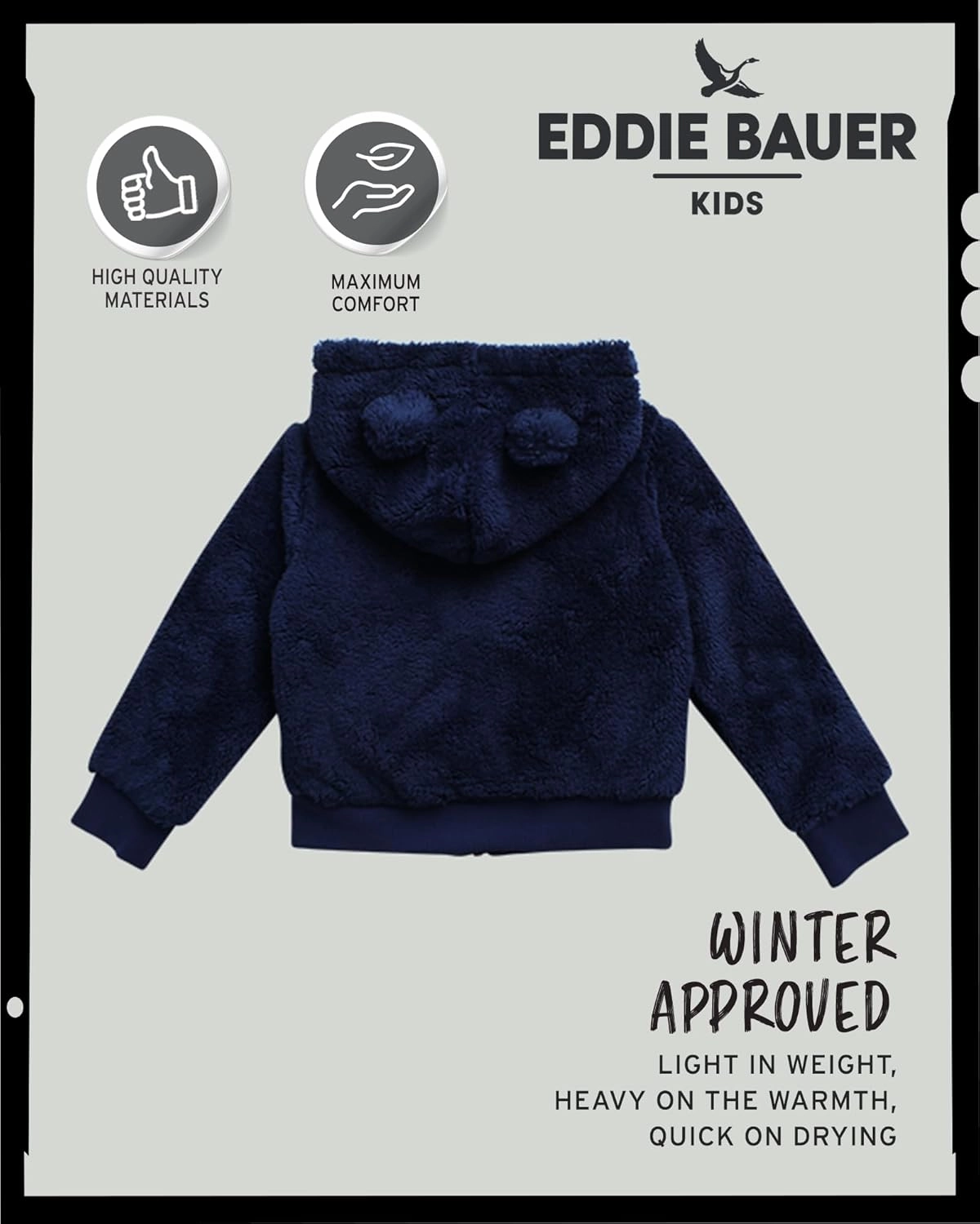 Eddie Bauer Toddler Zip Up Hoodie - Kids' Ultra Soft Sherpa Fleece Hoodie Sweatshirt for Toddler Boys and Girls (2T-4T)