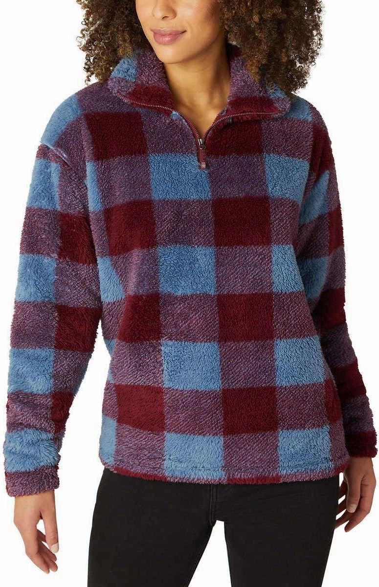 Eddie Bauer Women's Ultra Soft Fleece 1/4 Zip Long Sleeve Pullover Top