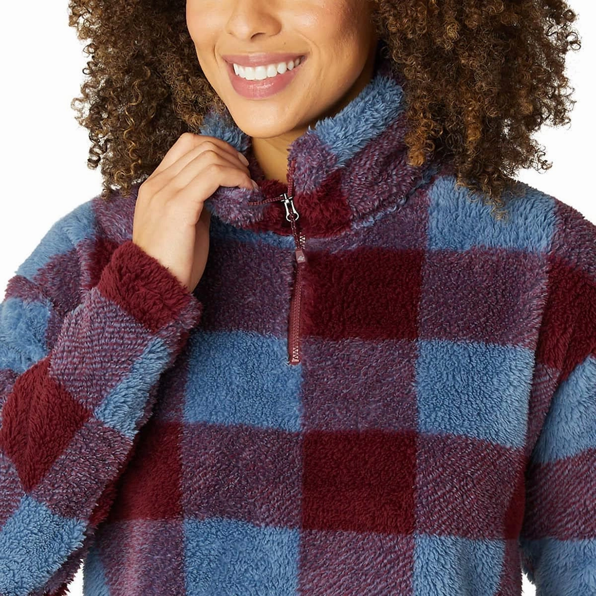 Eddie Bauer Women's Ultra Soft Fleece 1/4 Zip Long Sleeve Pullover Top