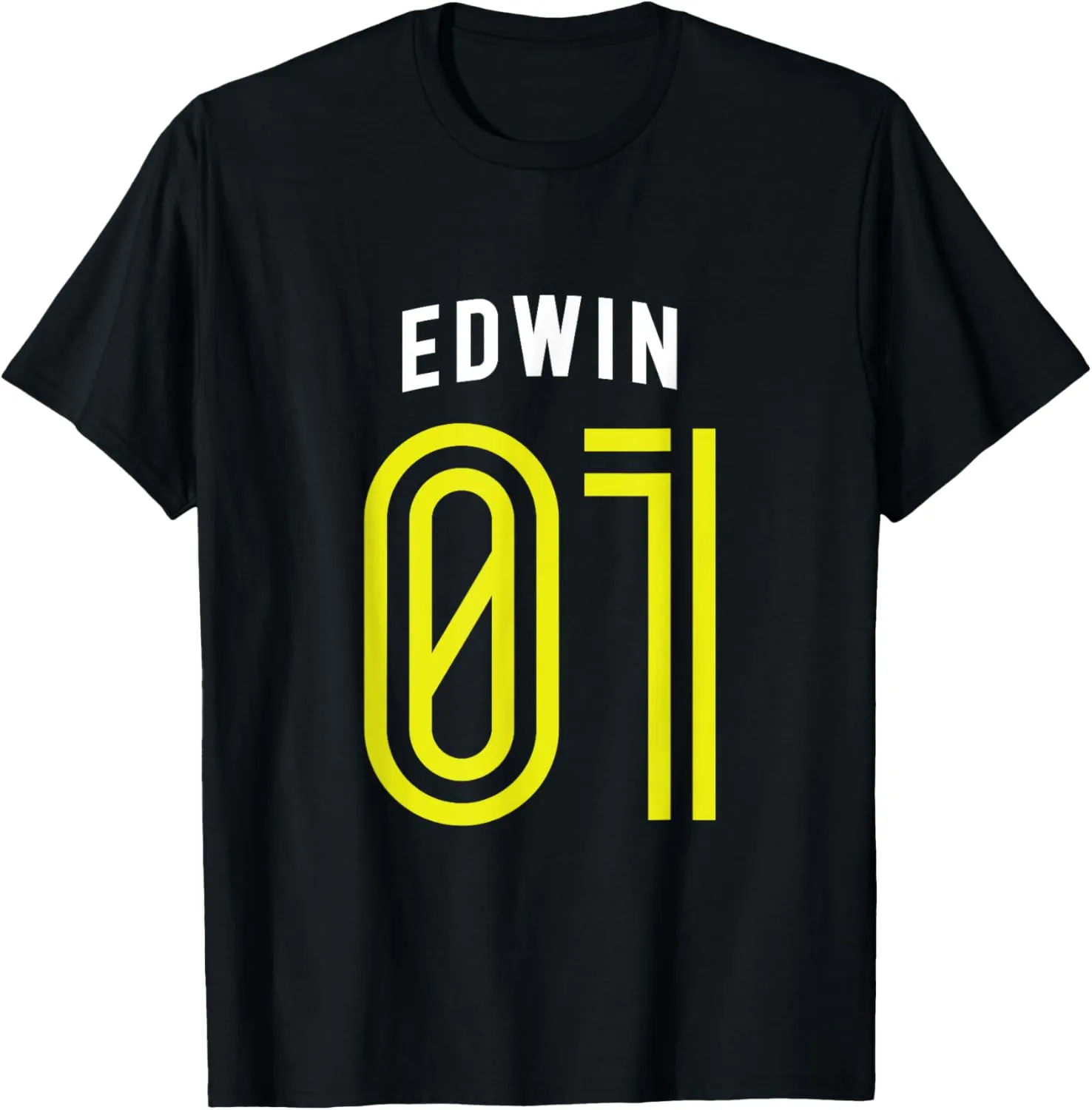 EDWIN 01 - Number One Team Sports Fan Varsity Style T-Shirt