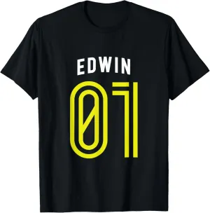 EDWIN 01 - Number One Team Sports Fan Varsity Style T-Shirt