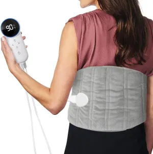 Electric Heating Pad for Back/Neck/Shoulder/Muscle Pain, Heat Settings 86°F ~ 158°F, Fast Heating Pad with Timed Shutdown, Auto-Off, Machine Washable, Christmas Gifts for Women, Mom (Gray)