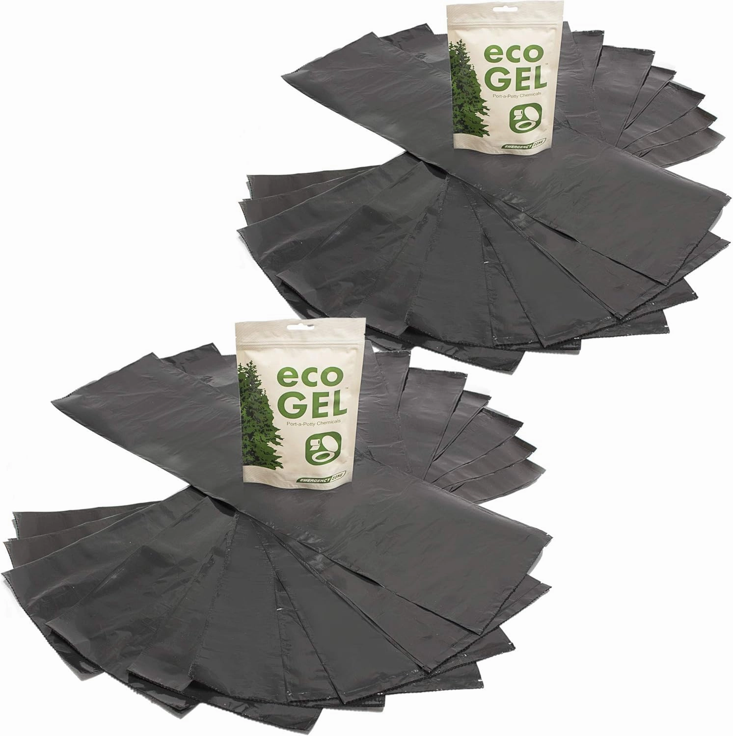 Emergency Zone Eco Gel and Liner Refill Set. Pack of 2