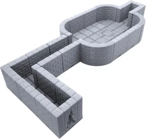 EnderToys Locking Dungeon Tiles - Secret Room, Terrain Scenery Tabletop 28mm Miniatures Role Playing Game, 3D Printed Paintable