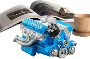 Engine Model | Engine Kit Toy | Creative Resin Craft Desk Ornament for Home Workplace Workshop Garage Hobby Collector Display Birthday