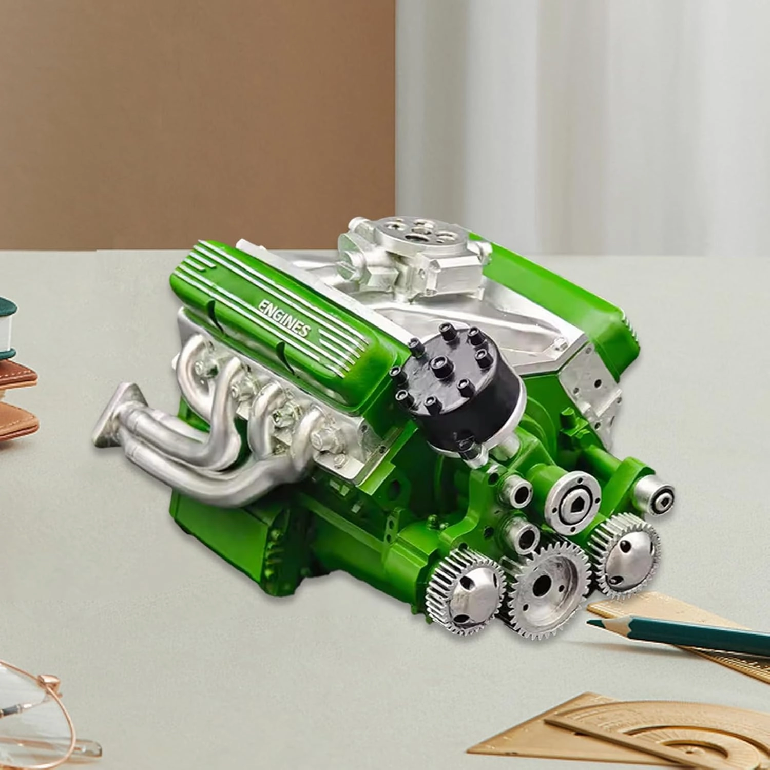 Engine Kits for Adults - Engine Kit Toy,Creative Resin Craft Desk Ornament for Display Home Garage Birthday Education Classroom Workshop Collector Workplace