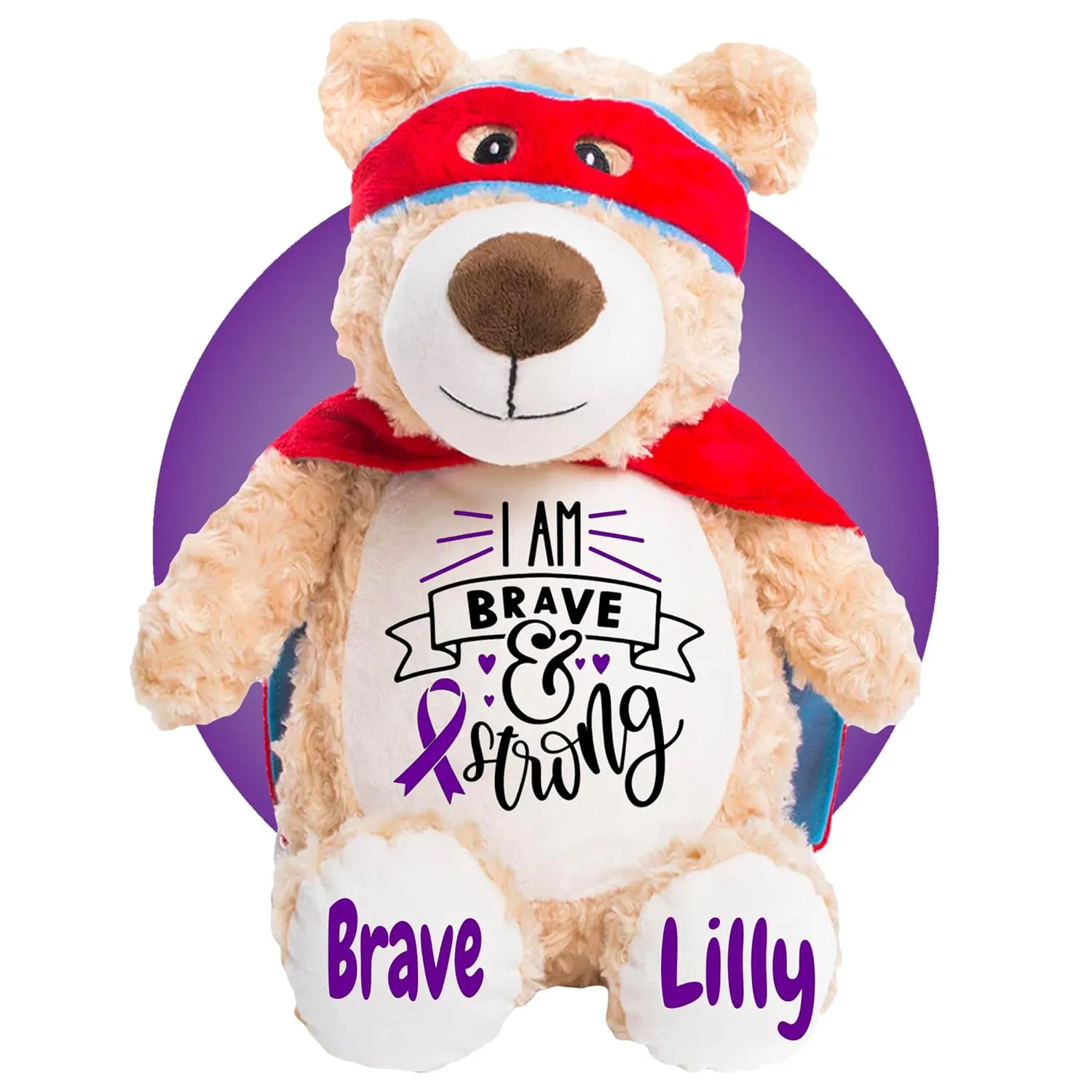 Epilepsy Gifts for Kids - Personalized 17" Epilepsy Teddy Bear - Gifts for Kids With Epilepsy - Epilepsy Awareness Products - Dravet Syndrome Gifts - Epilepsy Gifts by Kikilishop