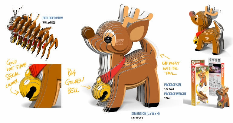 Eugy 3D Reindeer Model