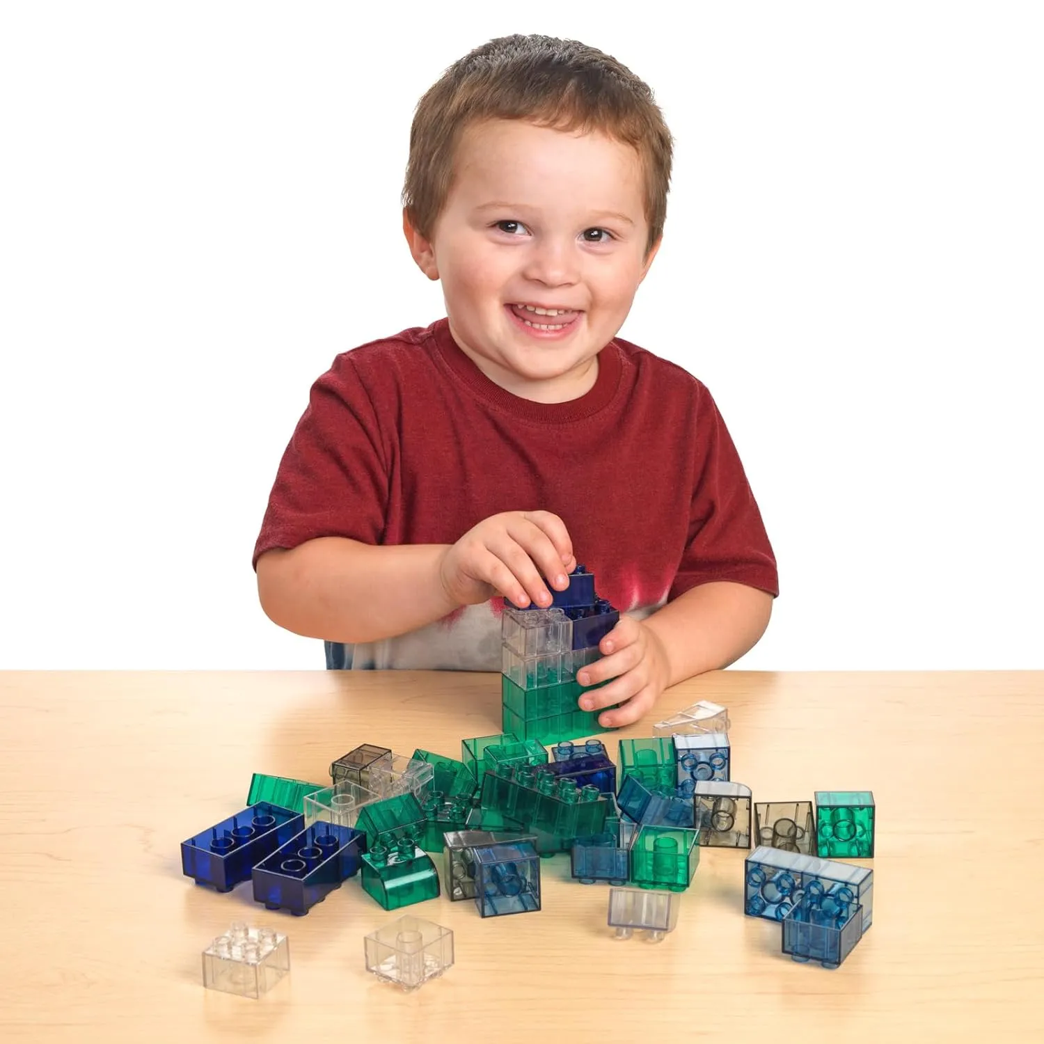 Excellerations Calming Color Building Bricks - 80 Pieces