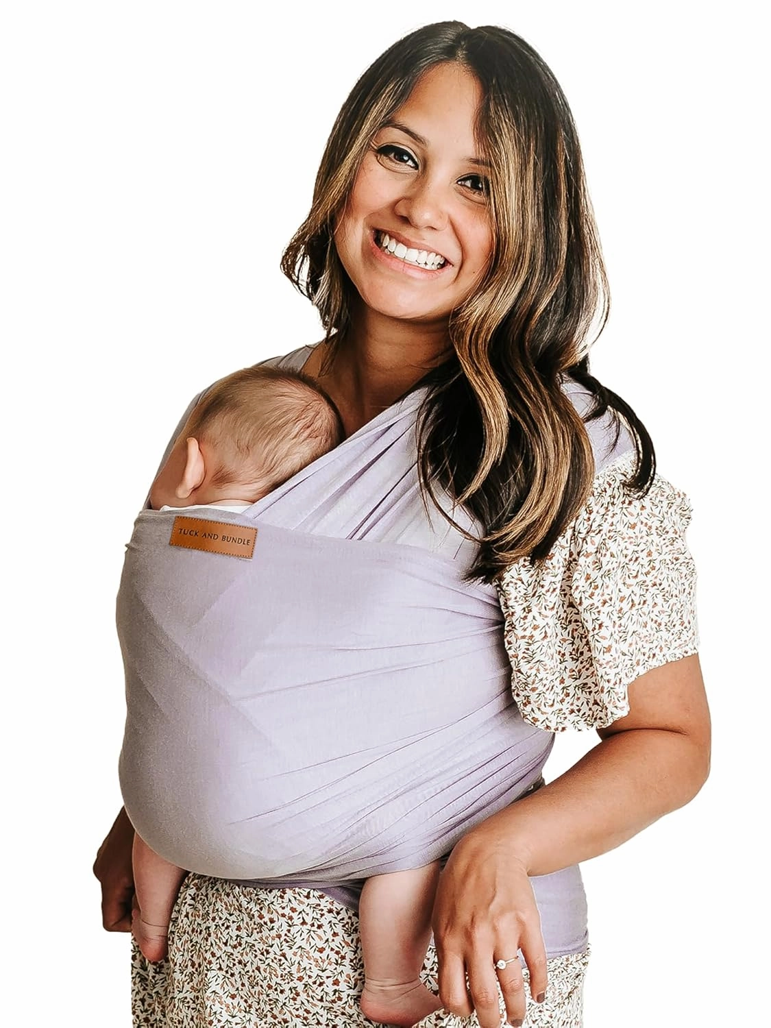 Ezra Baby Wrap - Lightweight Baby Carrier - Lavender Grey - Best Baby Wrap for Newborns 0-18 Months - 100% Tencel Modal, Comfortable, Simple, and Hands-Free Babywearing Wraps