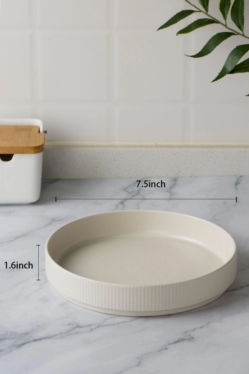 famiware Star 7.5" Pasta Bowls Set, Salad Bowl Set of 4, Double Reactive Glaze, Stackable, Perfect for Your Friend for Housewarming, Thanksgiving, Christmas, Matte White