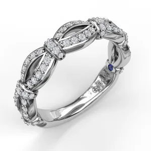 FANA Wide Scalloped Diamond Band W7153