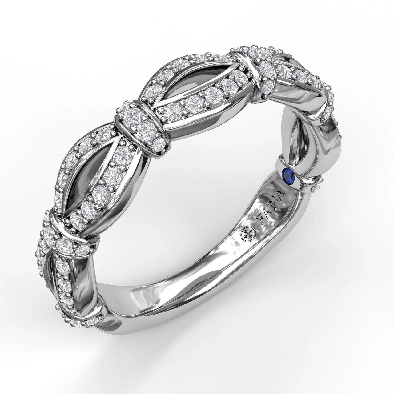 FANA Wide Scalloped Diamond Band W7153