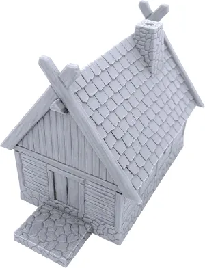 Fantasy Viking House by Terrain4Print, 3D Printed Tabletop RPG Scenery and Wargame Terrain for 28mm Miniatures