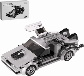 FCEYOUT Back to Your Future Delorean Building Kit, BTTF Time Machine Car Building Set, Classic 80s Movie Collectibles, Great Gifts and Toys for Fans (211 Pieces)