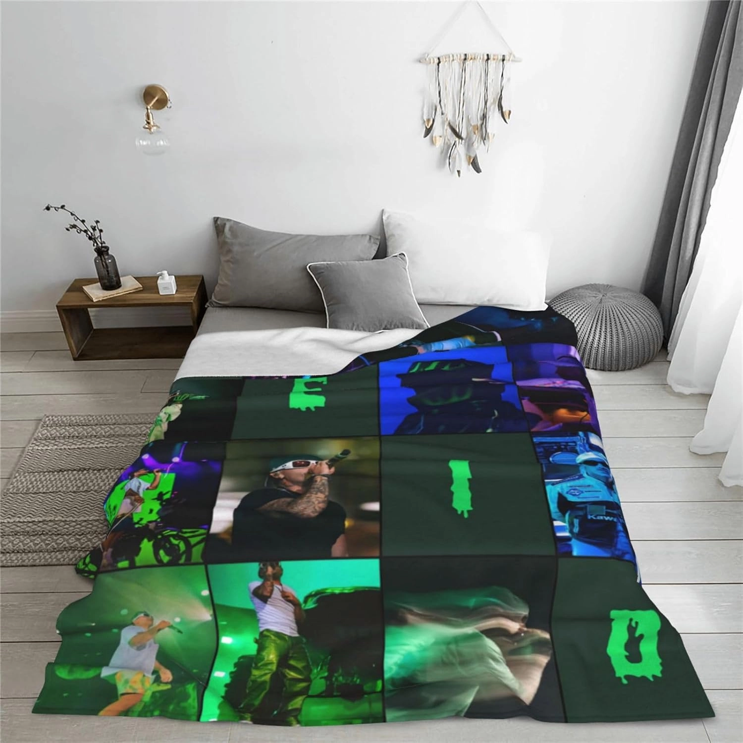 Feidss Musics Ferxxos Fleece Throw Blanket Flannel Air Conditioning Quilt for Couch Camping Travel 40"x30"