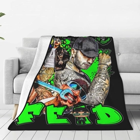 Feidss Musics Ferxxos Fleece Throw Blanket Flannel Air Conditioning Quilt for Couch Camping Travel 50"x40"