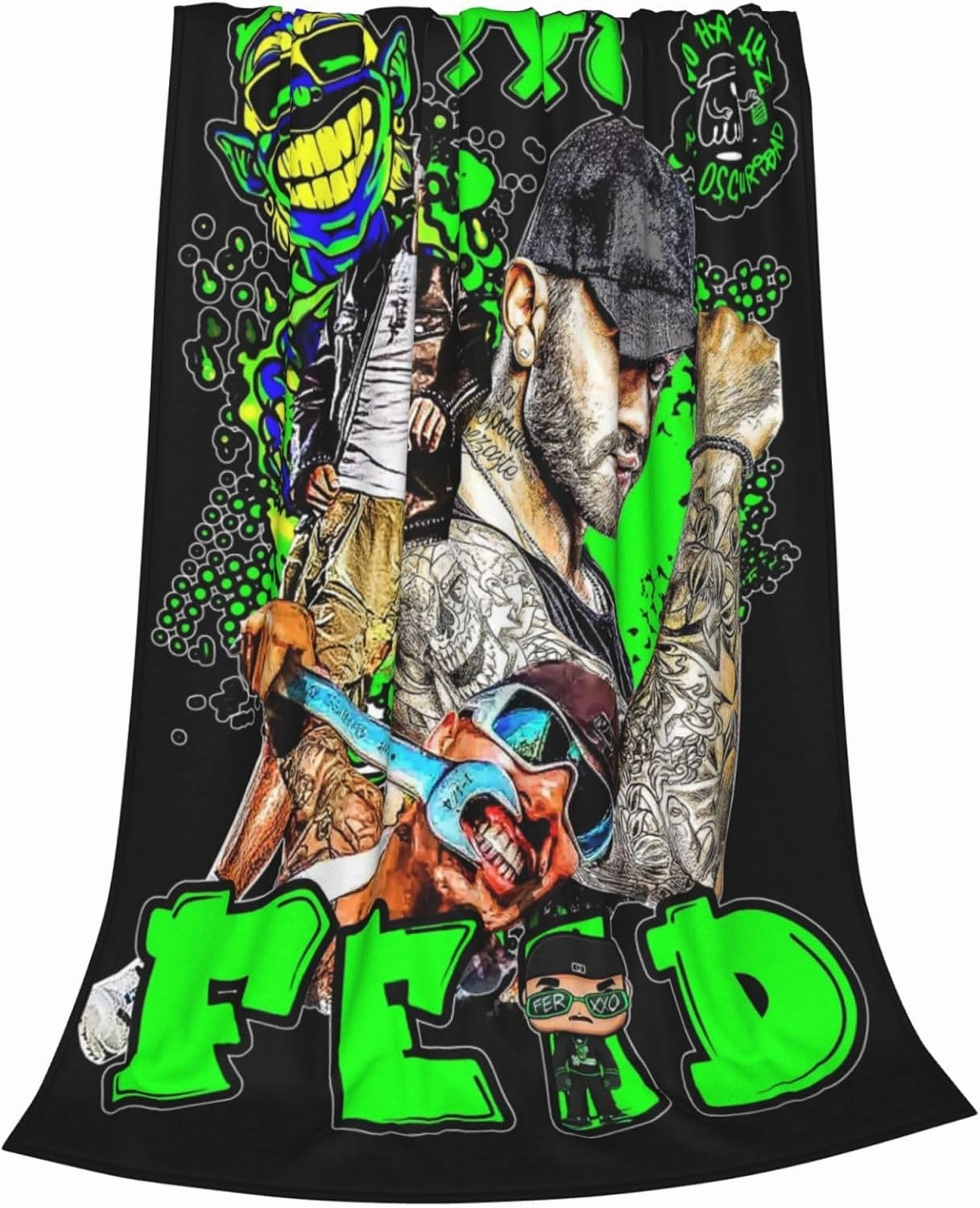 Feidss Musics Ferxxos Fleece Throw Blanket Flannel Air Conditioning Quilt for Couch Camping Travel 50"x40"