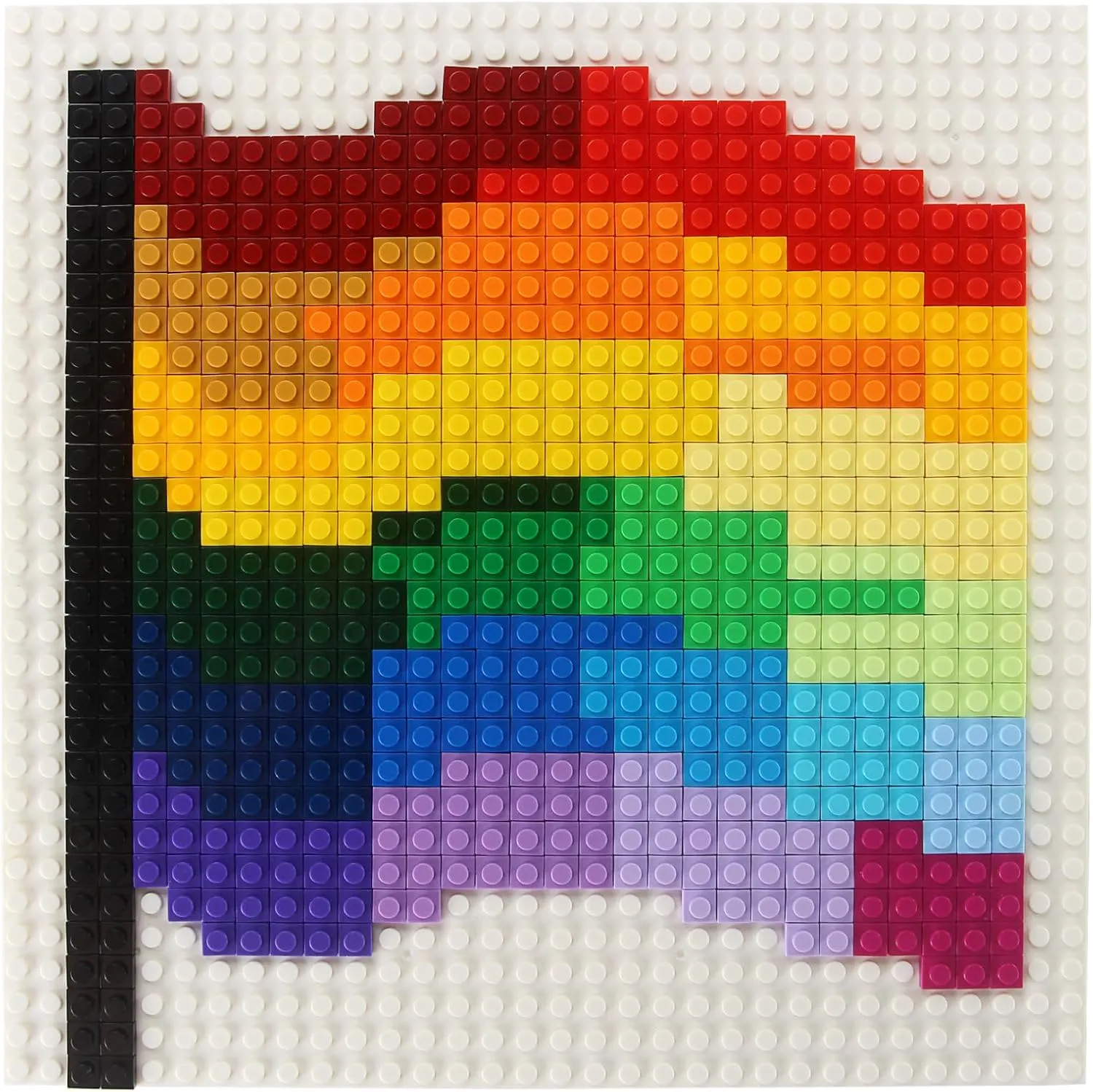 Feleph Basic 2300 Pieces Plate 1x1 Bricks 46 Colors Parts Building Play Blocks Set Toy Classic Accessories Compatible with 3024