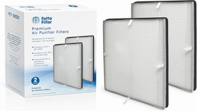 Fette Filter - 2 Premium H13 True Hepa Air Purifier Filters Compatible with Vornado Air Purifier Models AC300 AC350 AC500 AC550 PCO200 PCO300 PCO500 PCO375DC PCO575 Part # MD1-0022 (2 Filters)