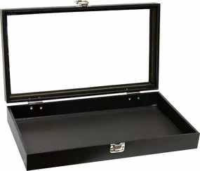 FindingKing 20 Pocket Watch Jewelry White Display & Glass Lid Case