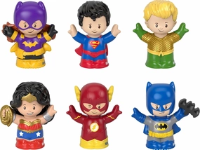Fisher-Price Little People Toddler Toys DC Super Friends Crime-Fighting Figure Pack Set of 6 Characters for Pretend Play Ages 18  Months