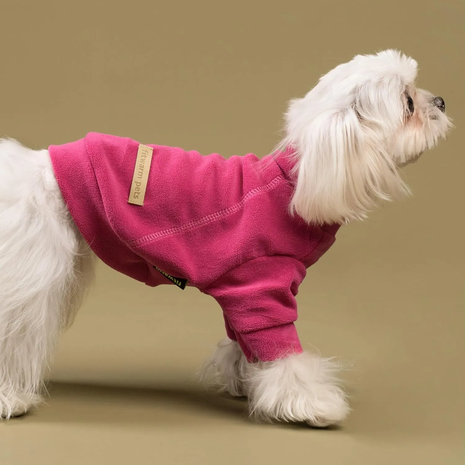 Fitwarm 3 Pack Classic Fleece Dog Sweater, Turtleneck Dog Sweatshirt, Dog Winter Clothes for Small Dogs Girl, Pet Pullover Jumper, Cat Apparel, Pink, Rose, Baby Pink, XL