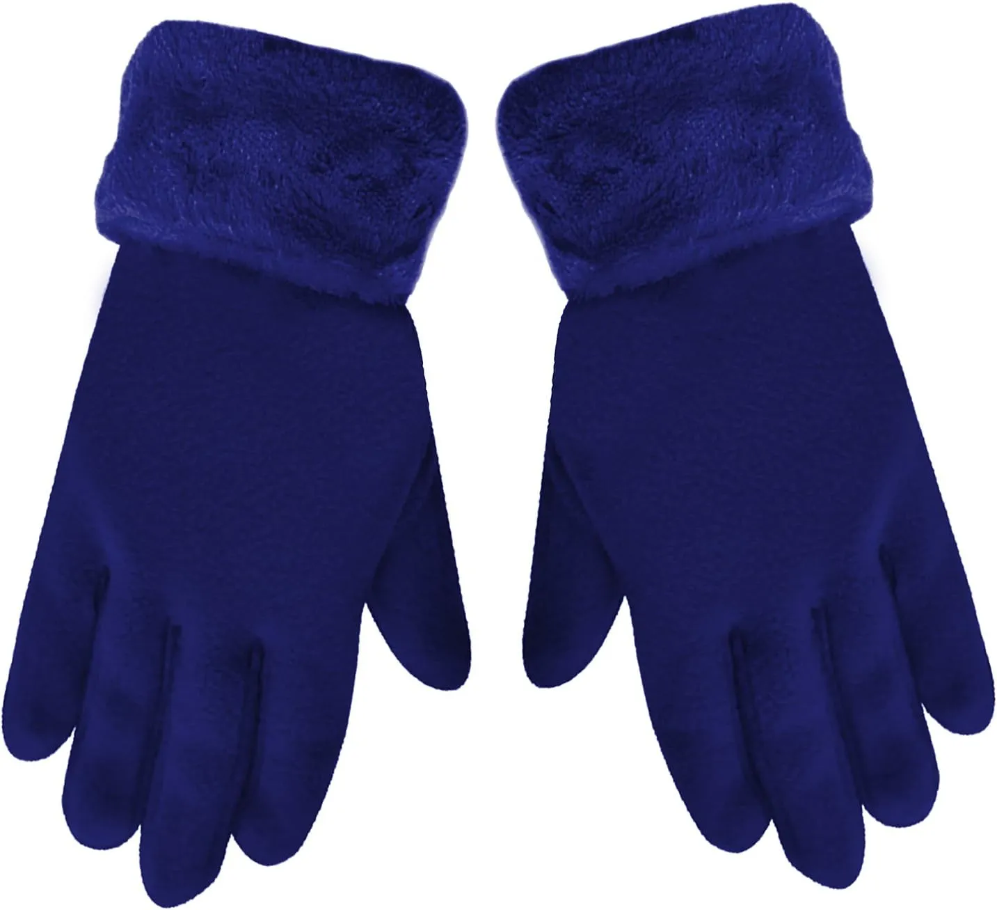 Fleece Hat Scarf & Glove Set With Plush Fur Trim