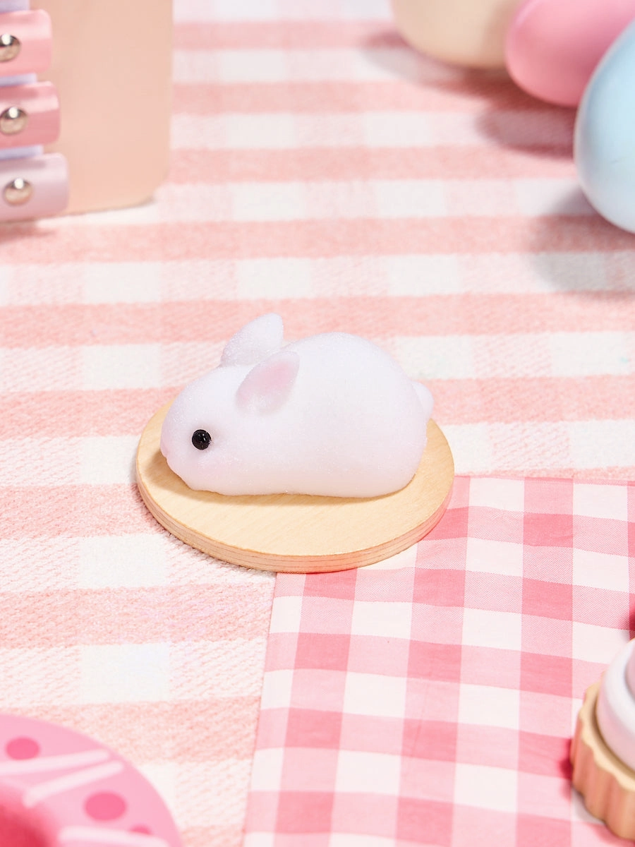 Flocked Mini Rabbit Squeeze Toy