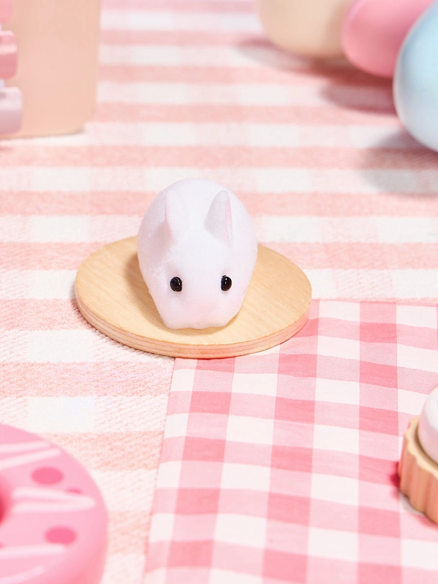 Flocked Mini Rabbit Squeeze Toy