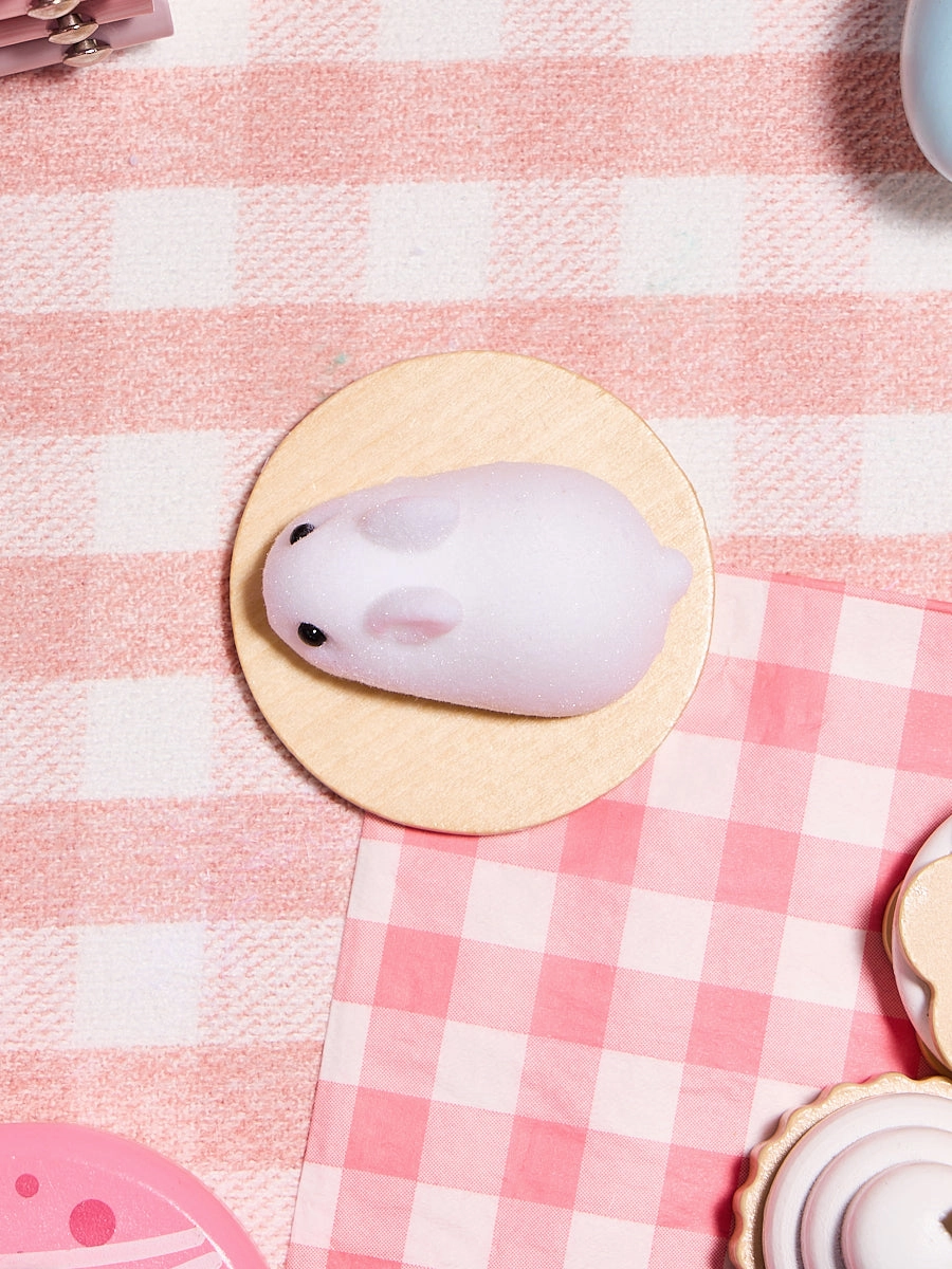 Flocked Mini Rabbit Squeeze Toy