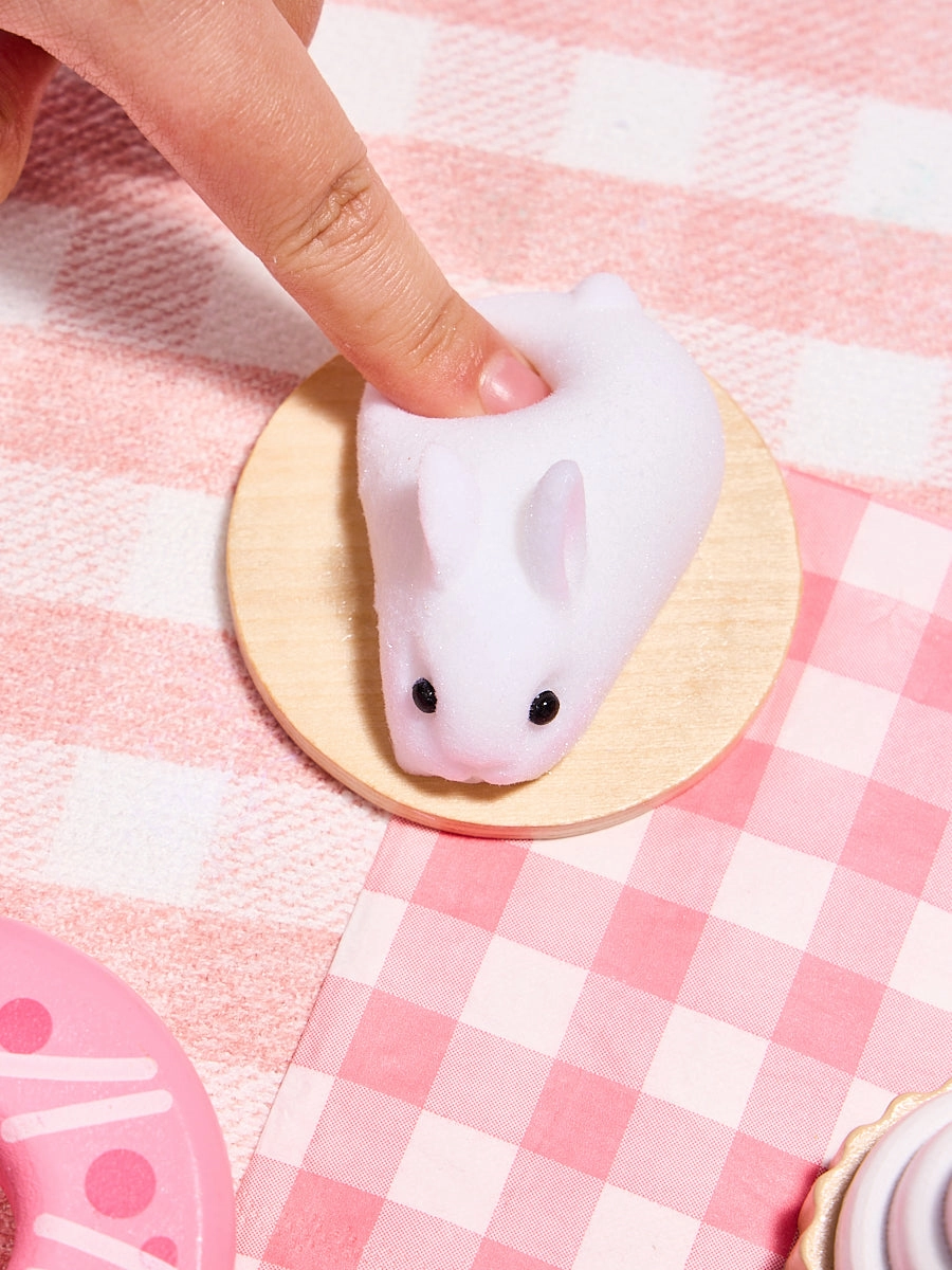 Flocked Mini Rabbit Squeeze Toy