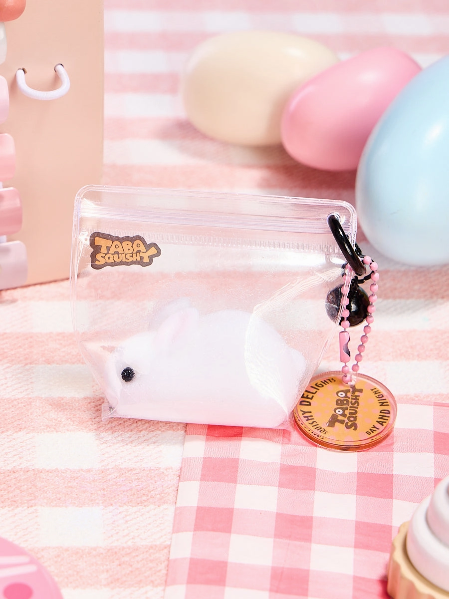 Flocked Mini Rabbit Squeeze Toy