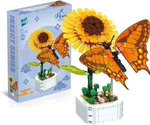 Flower Building Bouquet Set, Flower Building Toys, Building Blocks Flower Brick Toys Creative Project for Home Room Decor Christmas Birthday