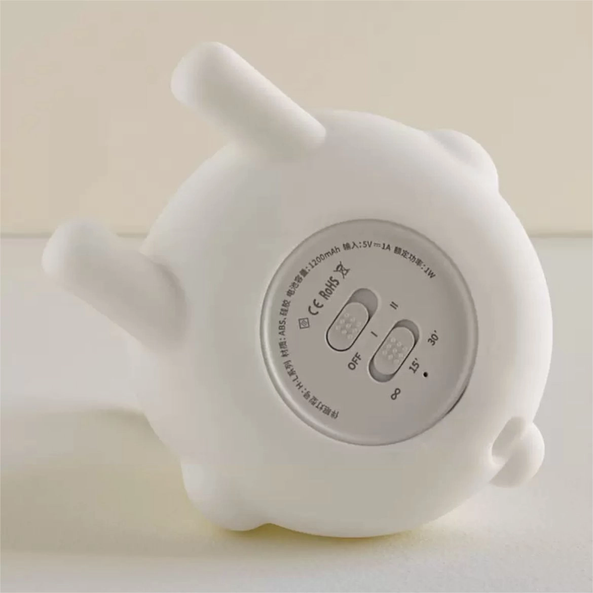 Foldable Ear Bunny Silicone Pat Night Light - Enchanting Glow and Versatile Design