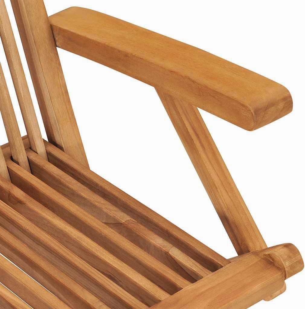 Folding Patio Chairs Set of 2 Teak Wood Outdoor Furniture for Garden, Poolside, and Beach – Durable Weather-Resistant Foldable Lounge Chairs with Natural Finish