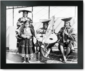 Framed Print 12x15: Four Quechua Indians (L To R) Maria Palimino; Her Sister Raymunda