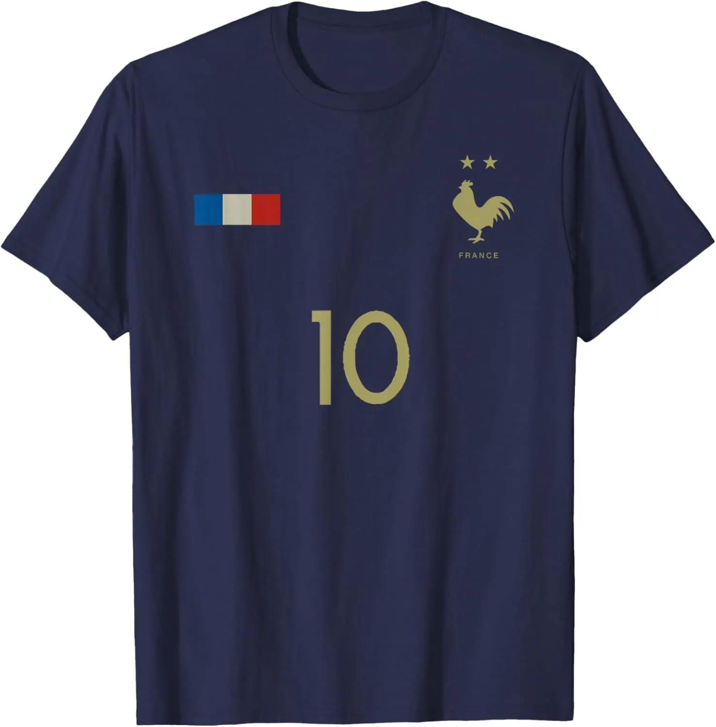 France Number 10 French Soccer Retro Football France T-Shirt