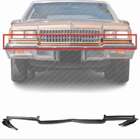 Front Bumper Center Trim Filler Direct Replacement Compatible With 1986-1990 Chevrolet Caprice GM1087230 12390727