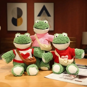 Froppu: Cuddly Frog Plush for Safe Baby Play