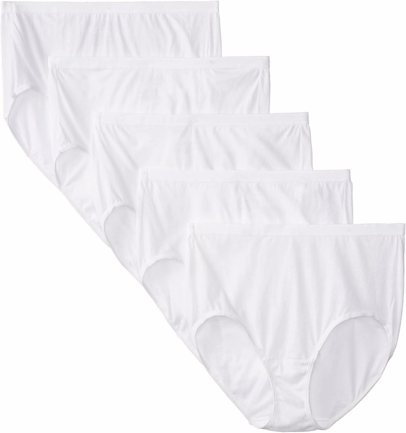 Fruit of the Loom Women's Fruit of the Loom Plus Size "Fit for Me" 5 Pack Original Cotton Brief Panties